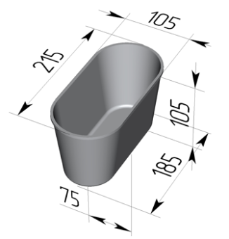 Форма для хлеба 215 х 105 х 105мм Spika 10 овал в ШефСтор (chefstore.ru)